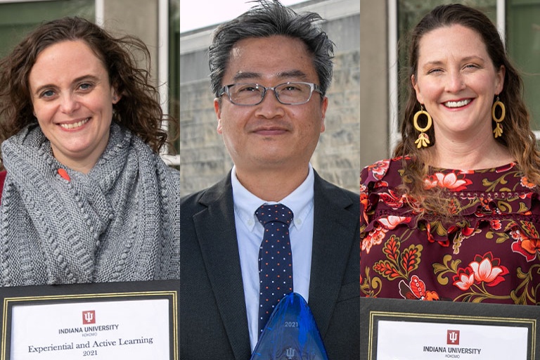 Erin Doss, Hyunkang Hur, and Brooke Komar received research and teaching awards.