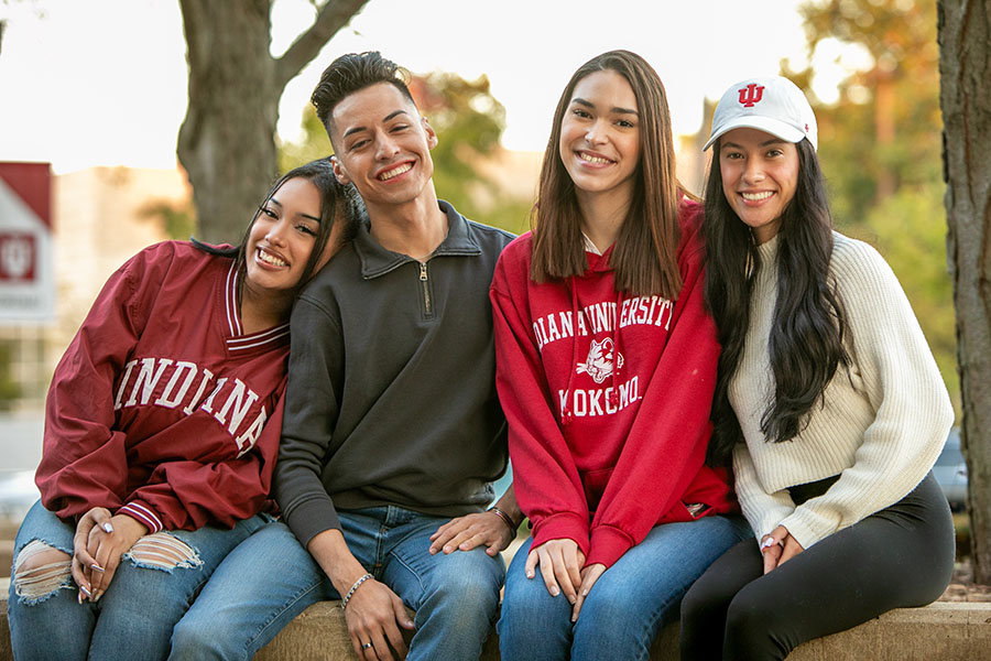 A group of students sitting together.