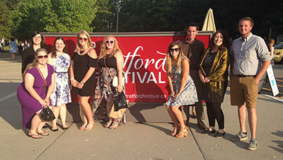 Students attending Stratford Festival.