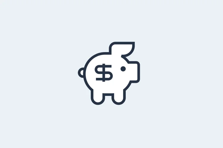 Piggy bank icon.