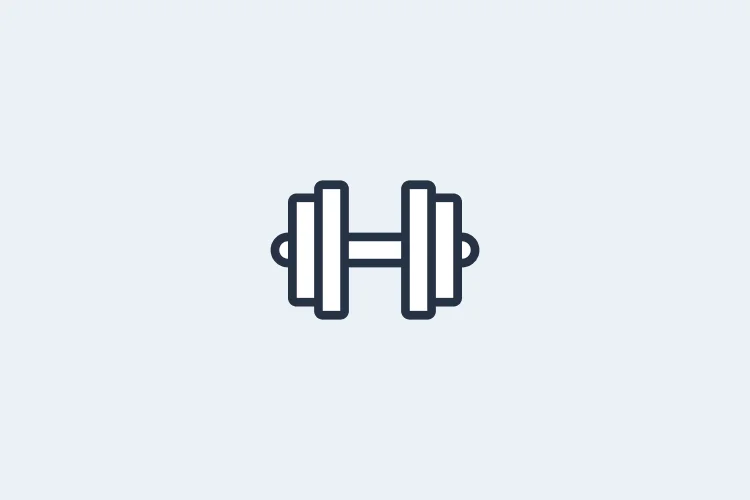 IU dumbbell icon.